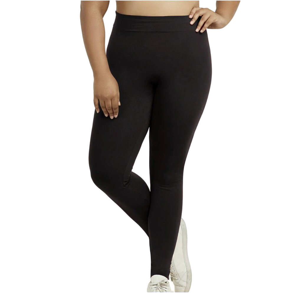 Sofra charcoal fleece-lined leggings, NEW